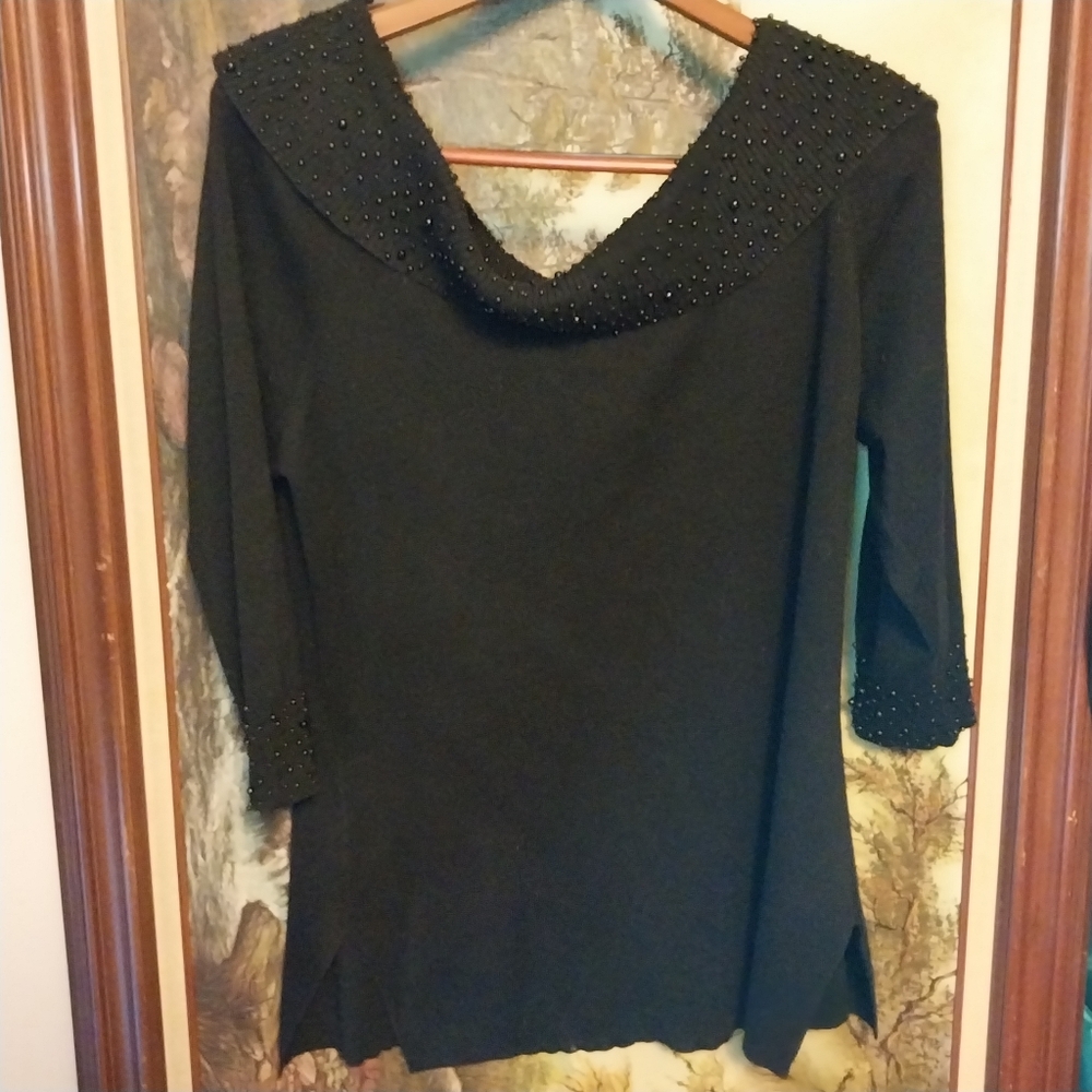 Vintage beaded sweater tunic